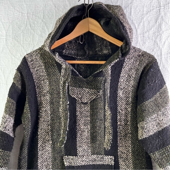 Serape hoodie blanket pullover drug rug womens small or childs large classic 90s - Picture 2 of 16